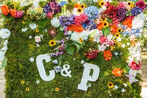 Colorful Silk Flower Backdrop
