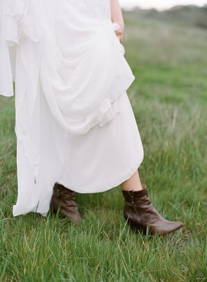 Brown Bridal Booties