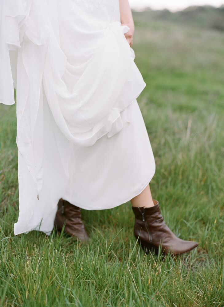 Brown Bridal Booties