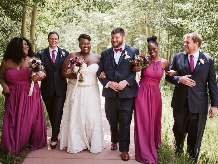 Bridesmaid updos bow bun