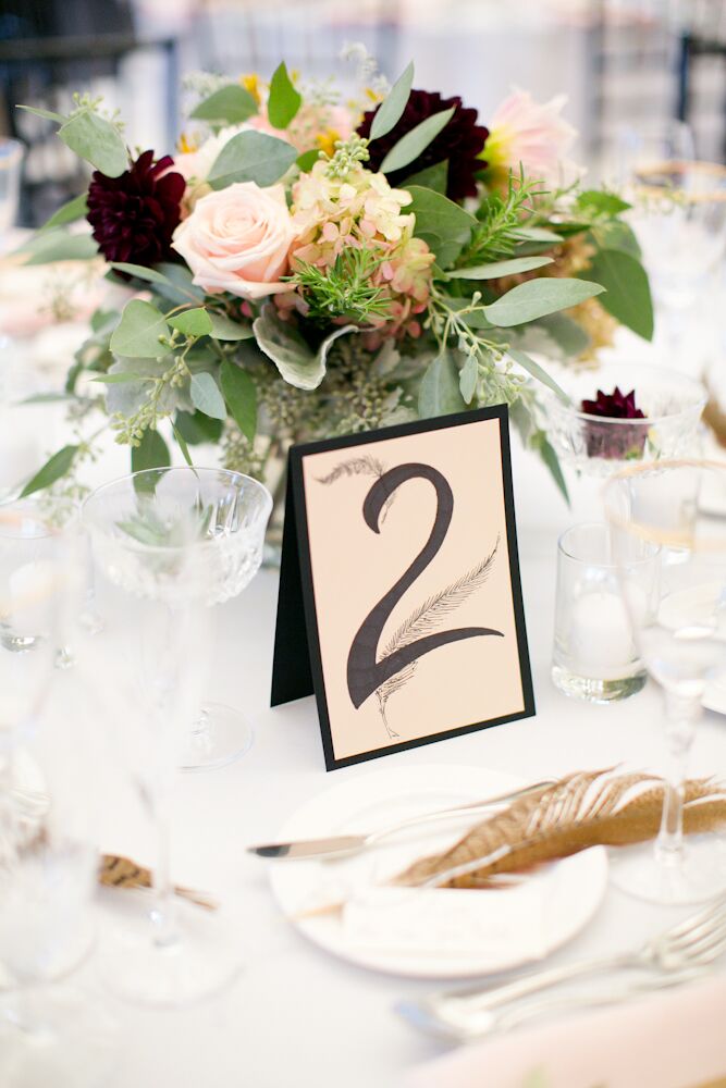 Bohemian Calligraphy Wedding Table Numbers