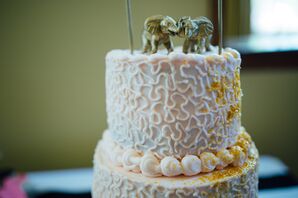 Blush Cake, Elephant Cake Topper