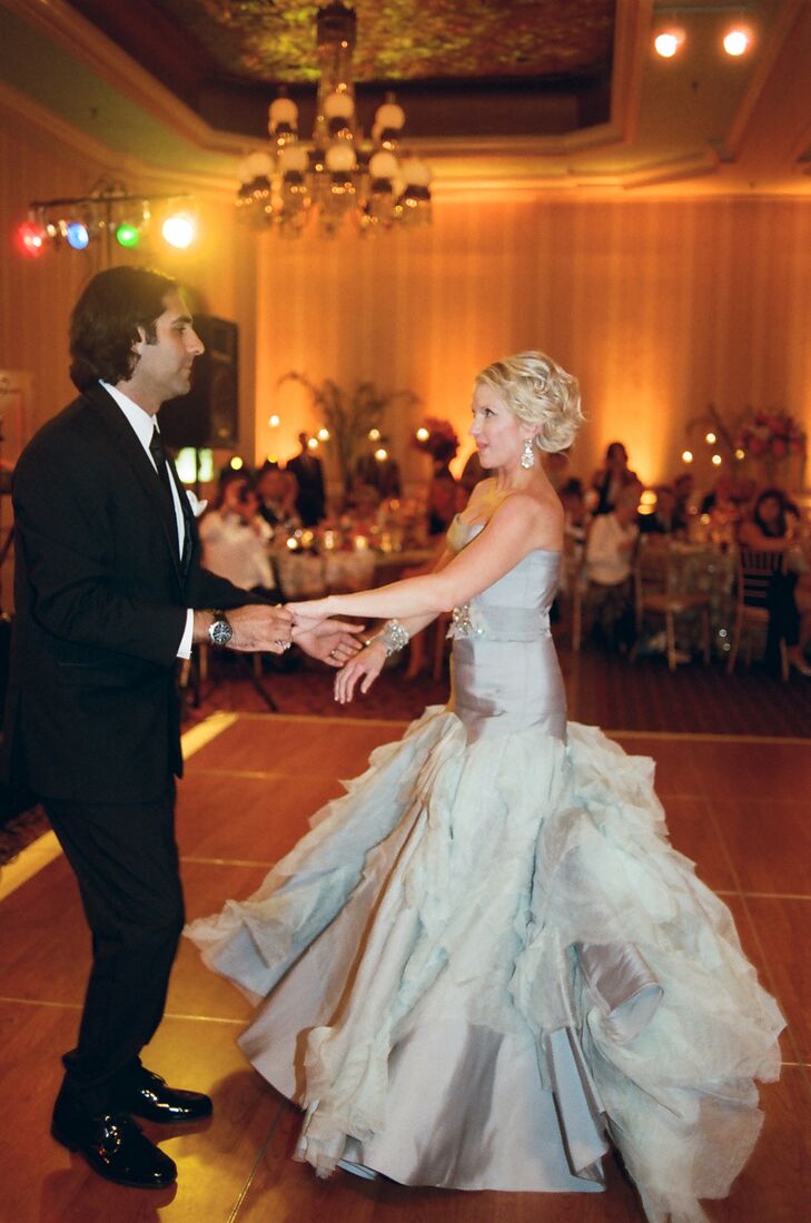 The couple's first dance was to "Tupelo Honey" by Van Morrison.