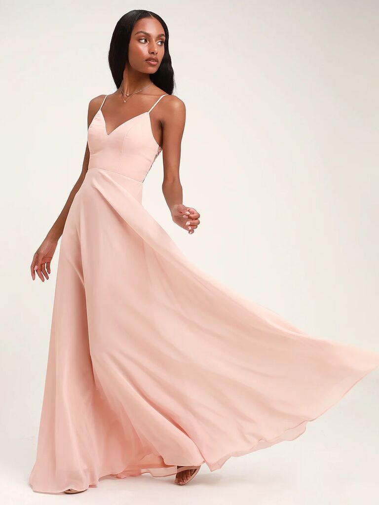 dusty pink bridesmaid dresses