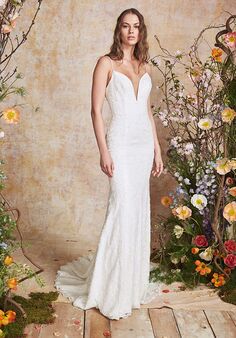 THEIA CERULEAN Fit-and-Flare Wedding Dress