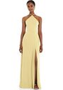 Dessy Group Diamond Halter Maxi Dress with Adjustable Straps - LB035 Halter Bridesmaid Dress - thumbnail - 1