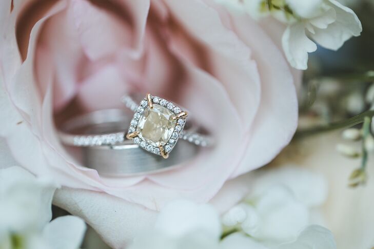Yellow Diamond Halo Engagement Ring