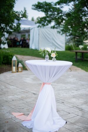 Simple White Cocktail Hour Tables