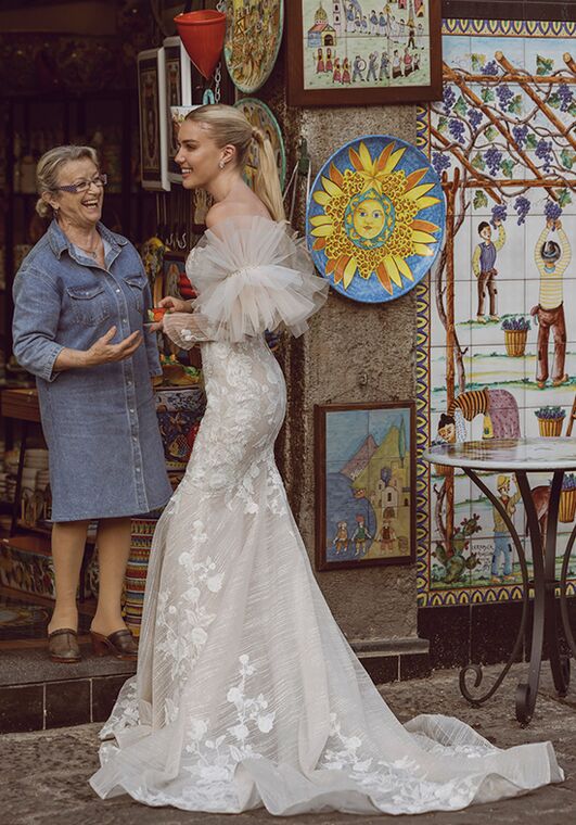 Amalfi Passion collection by Ricca Sposa Giovanna 24-024 Fit-and-Flare Wedding Dress - 2