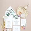 This Tropical Wedding at the Santa Barbara Zoo in California Included Portraits With a Giraffe