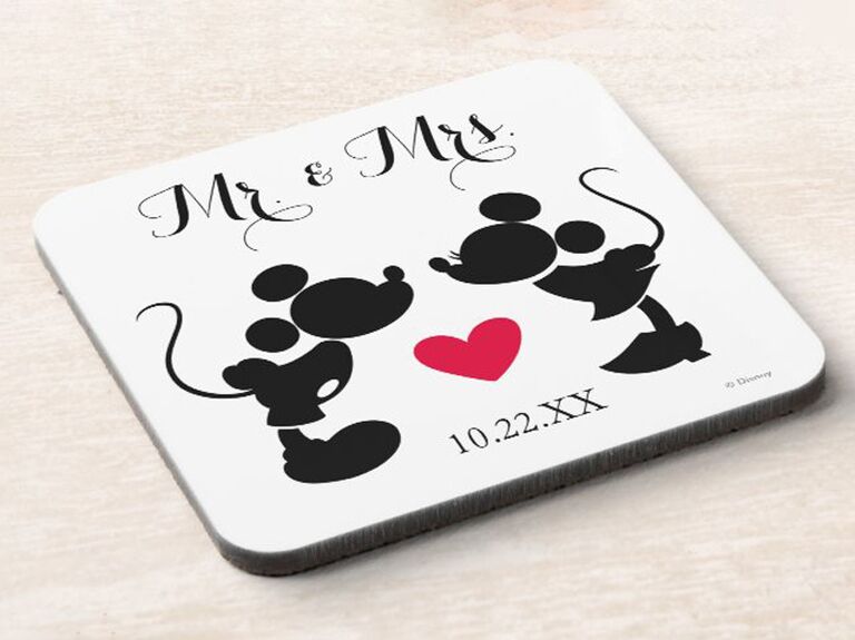 zazzle disney wedding favors mickey and minnie mouse coasters