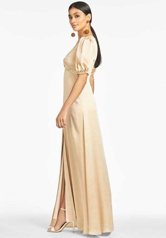 Sachin & Babi Alli Gown - Champagne V-Neck Bridesmaid Dress - 2