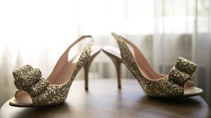 Gold Sparkly Kate Spade Shoes