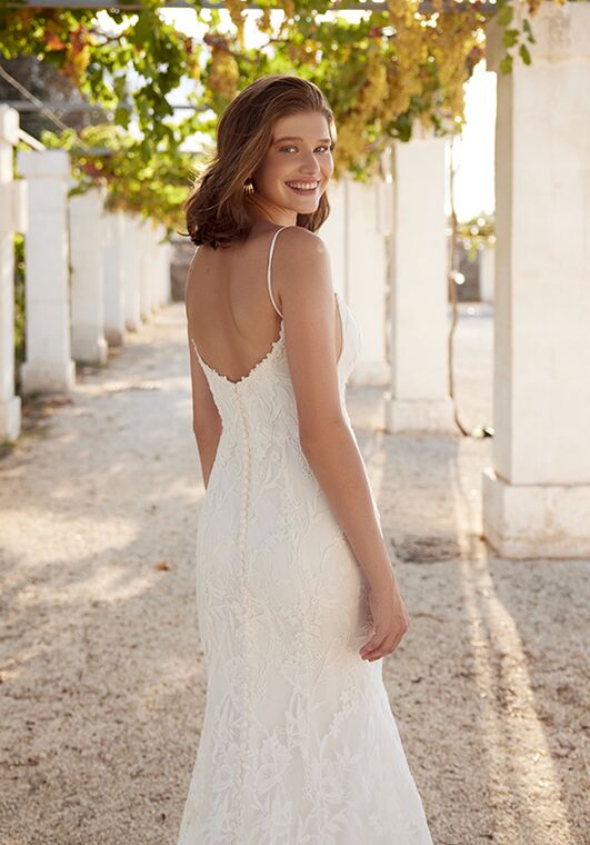 Lillian West 66399 Fit-and-Flare Wedding Dress - 4