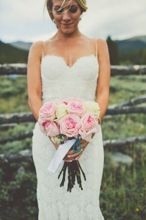 Blush and Ivory Rose Bridal Bouquet
