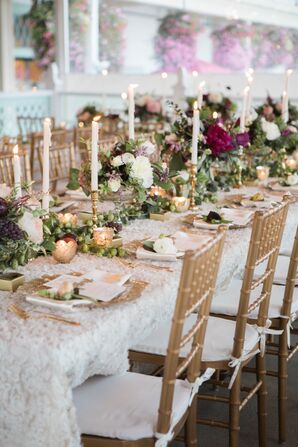 Dining Tables with Lace Table Linens