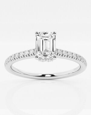 Grown Brilliance Emerald Cut Engagement Ring