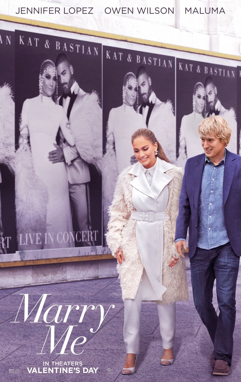 Marry Me movie poster starring jennifer lopez owen wilson