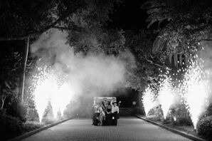 Sea Island Jeep Exit Car with Fireworks