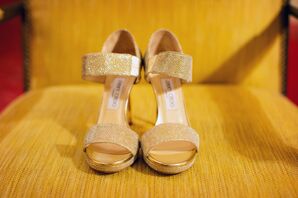 Gold Metallic Jimmy Choo Heels