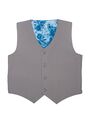 Little Tuxedos "Mason" Kids Medium Grey Suit (5-Piece Set) Flower Girl Dress and Ring Bearer Outfit - thumbnail - 3