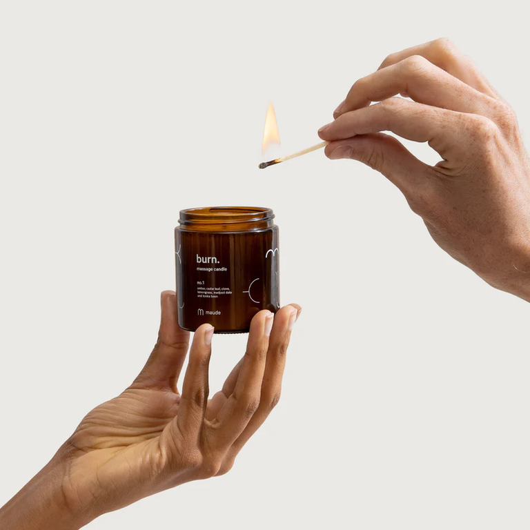 Massage candle from maude for the best lingerie shower party