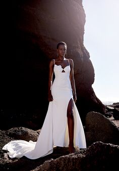 Lillian West 66355 Fit-and-Flare Wedding Dress