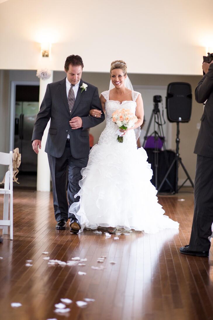 Light Rose Petals Aisle Decor