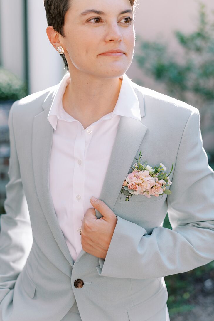 Boutonniere on Tailored Lapel