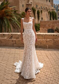 Moonlight Couture H1563 Mermaid and Trumpet Wedding Dress
