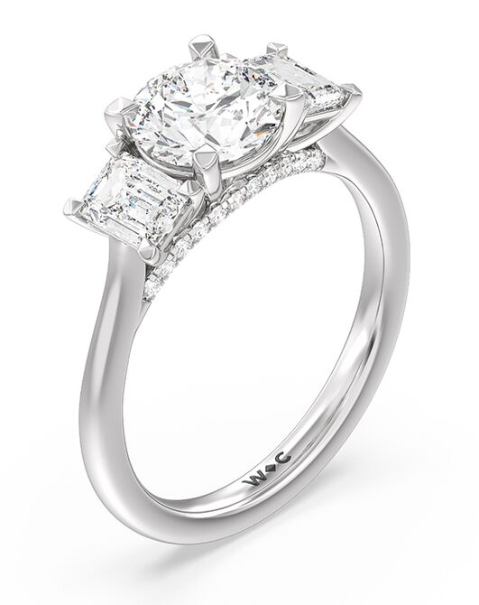 With Clarity Glamorous Cushion, Emerald, Radiant, Round, Oval Cut Engagement Ring - 2