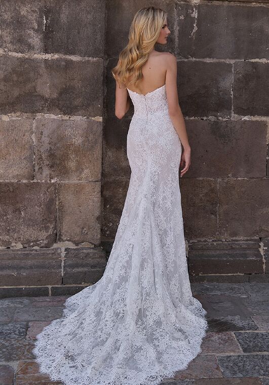 L'amour by Calla Blanche LA25260 Selin Sheath Wedding Dress - 2