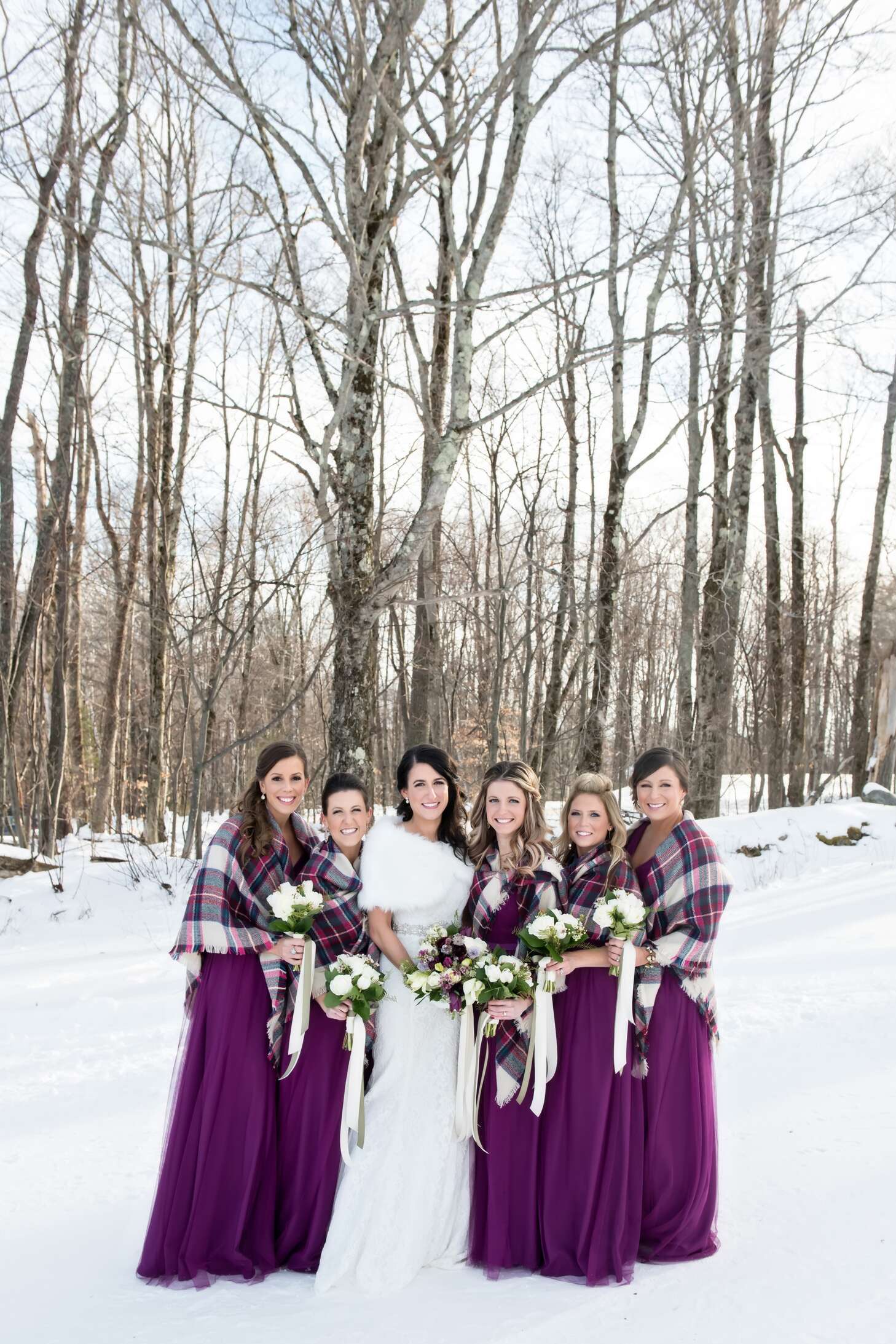 plaid bridesmaid dresses Smocked Plaid Ruffle Midi Dress | The Tiny Details main image 1