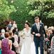 Romantic String-Lighting at Garden Ceremony Site