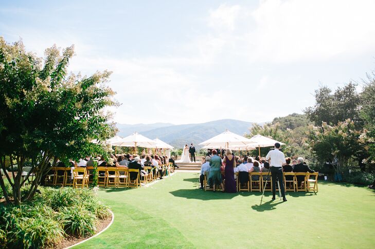 Umbrella Covered Ceremony Seating
