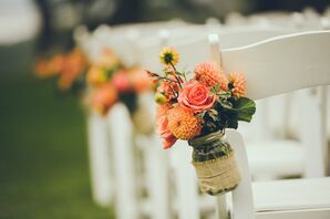 Mason Jar Ceremony Decor