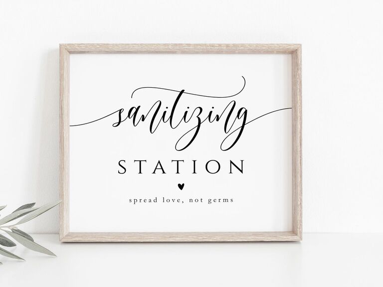 Wedding sanitizing station printable download
