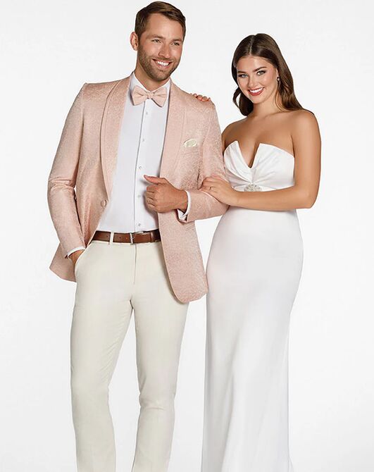 BLACKTIE NIGHT VINE Blush Wedding Tuxedo Pink Tuxedo - 2