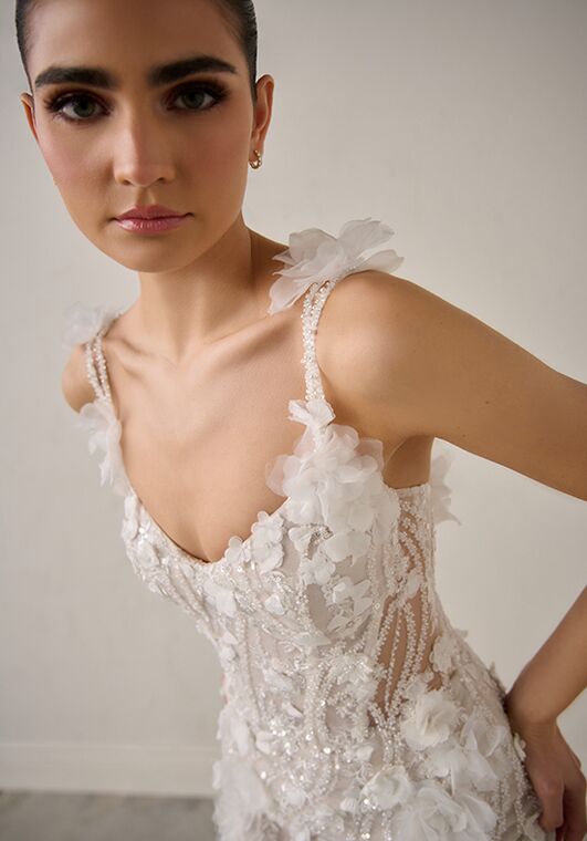 Justin Alexander Signature Ambrosia Fit-and-Flare Wedding Dress - 3