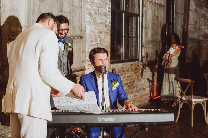 During the reception, Edouard surprised guests—and Candice—by performing a song on piano that he’d written for the occasion. “It was important to me to sing for my wife. I’m not a songwriter, but I found the inspiration to do so for our wedding,” Edouard says. “I had no idea that he could even write songs,” Candice says. “He included so many funny and quirky things about me into the lyrics. After hearing it once, I had the tune in my head for weeks after the wedding. It is a truly special memory.”
