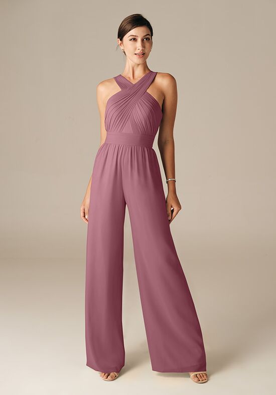 AW Bridal AW Lorraine Jump Suit V-Neck Bridesmaid Dress - 1