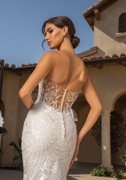 KITTY CHEN OPHELIA, H2544 Fit-and-Flare Wedding Dress - 4