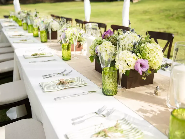 Vintage Green Glass and Planter Boxes