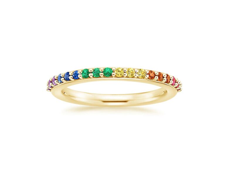 band with rainbow stones