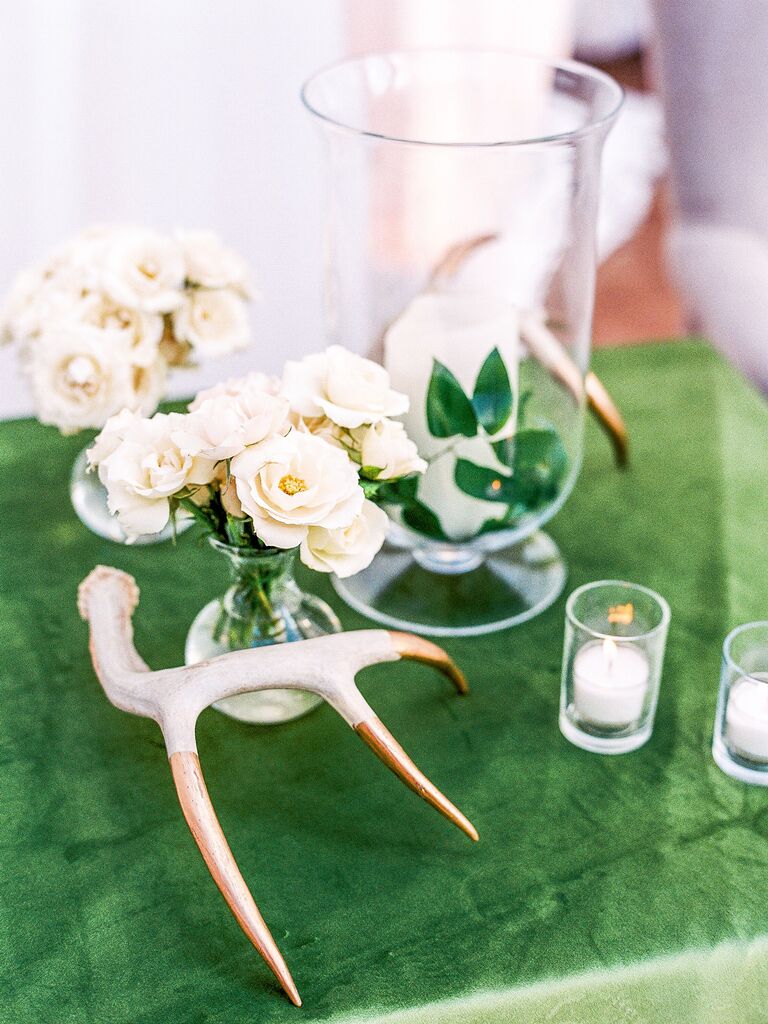 Wedding Centerpieces Gold Antlers