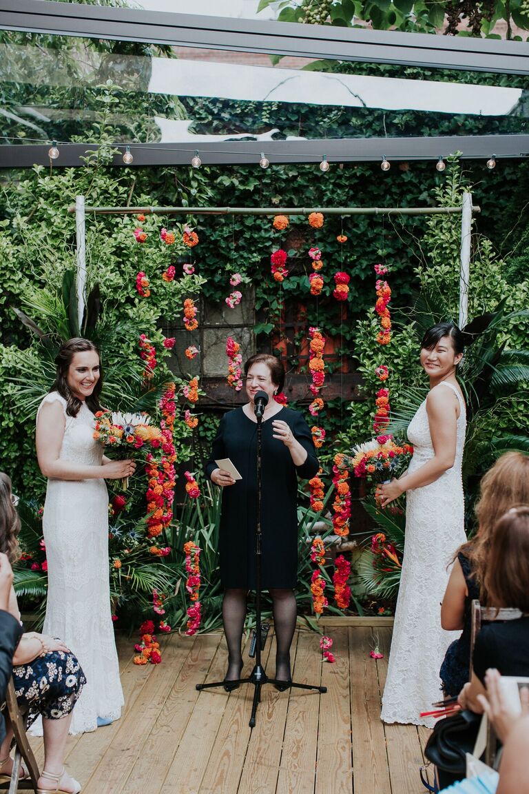 Wedding ceremony with Justice Elena Kagan presiding 