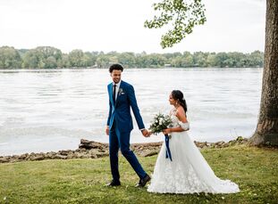 For their wedding at Cherokee Dock in Lebanon, Tennessee, Cassidy and Skal wanted a celebration that was rooted in their shared Christian faith and em