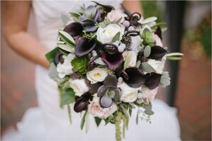 Fall Tone Rose, Lily and Succulent Bouquet
