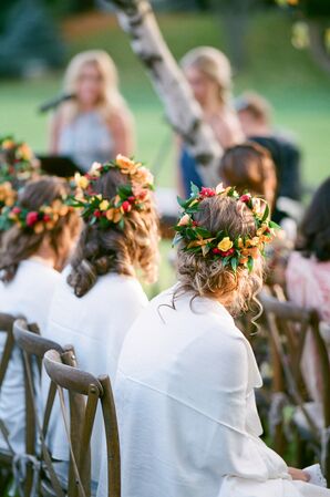 Orange Mokara Orchid Flower Crown