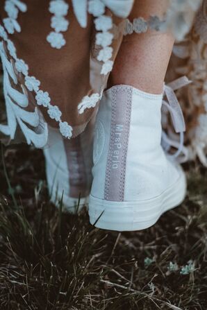 Bride Shows Off Custom Converse